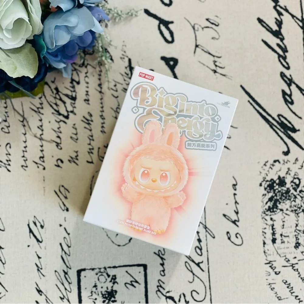 NIB Labubu THE MONSTERS Big into Energy Series Vinyl Plush Pendant - HAPPINESS